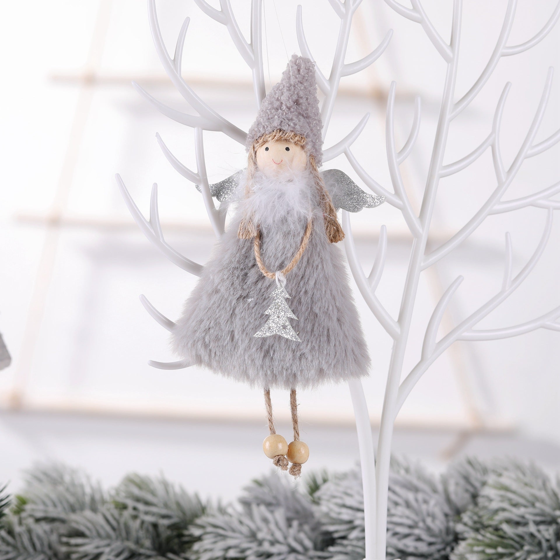 Wholesale Love Angel Cross Border Plush Girl Christmas Decoration